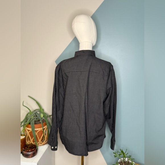 Lauren Ralph Lauren Women’s Black Grid Check Button Down Blouse Size L - Picture 5 of 13